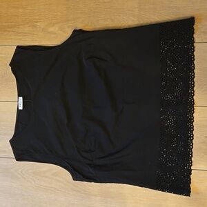 AKRIS PUNTO Black Eyelet Cut Out Tank size 12